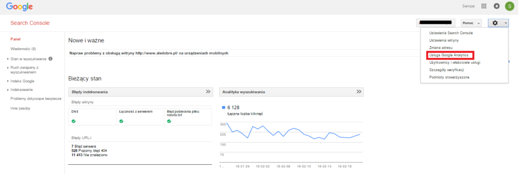 Jak połączyć Google Search Console z Google Analytics?