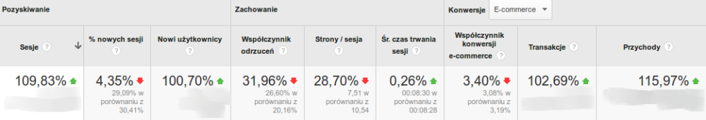 Analytics - SEO - dane