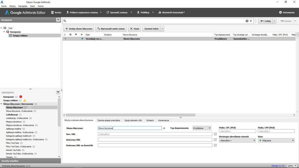 Google Adwords Editor