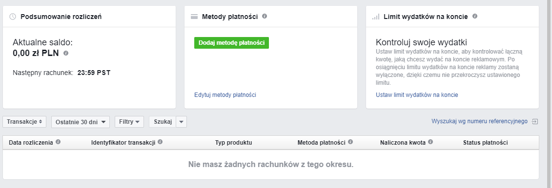 edycja platnosci na Facebooku 4