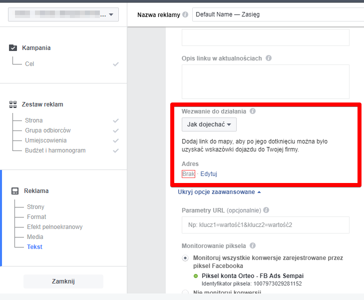 Cele reklamowe na Facebooku zasieg 3