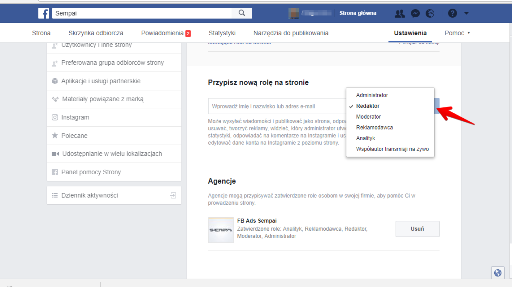 Przydzielanie rol na stronie firmowej na Facebooku 4 1024x575 1