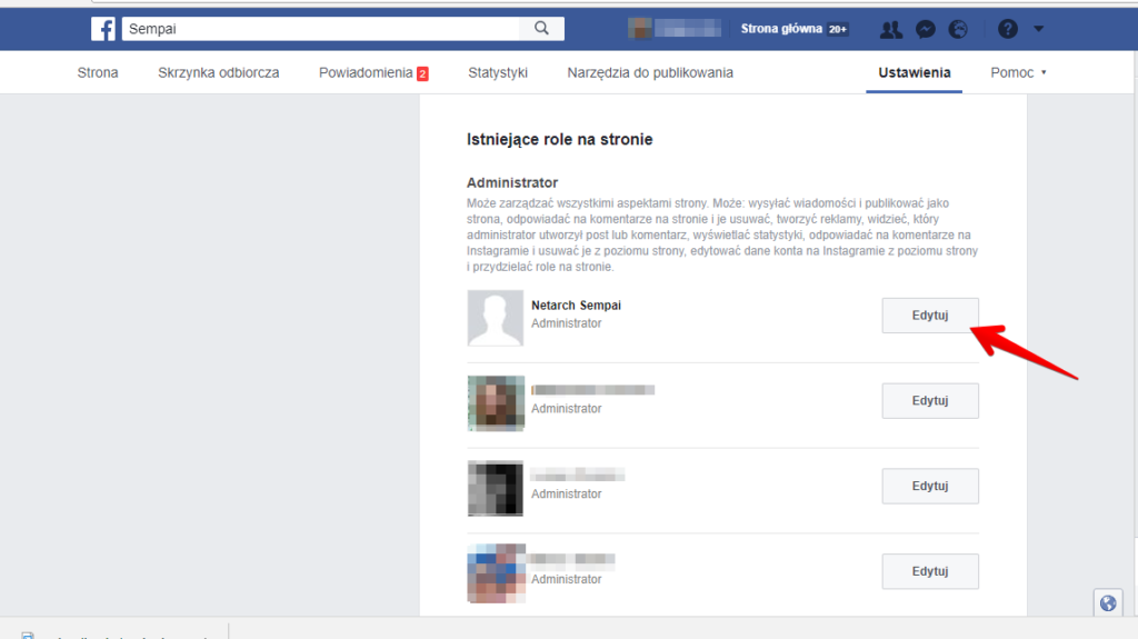Przydzielanie rol na stronie firmowej na Facebooku 5 1 1024x575 1