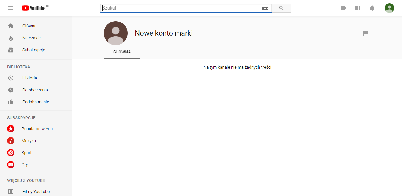 Przeniesienie kanału YT na konto marki