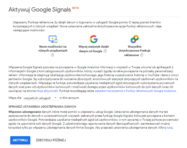 Google signals