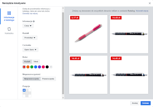 nakladki na reklamy dynamiczne facebook 4 1