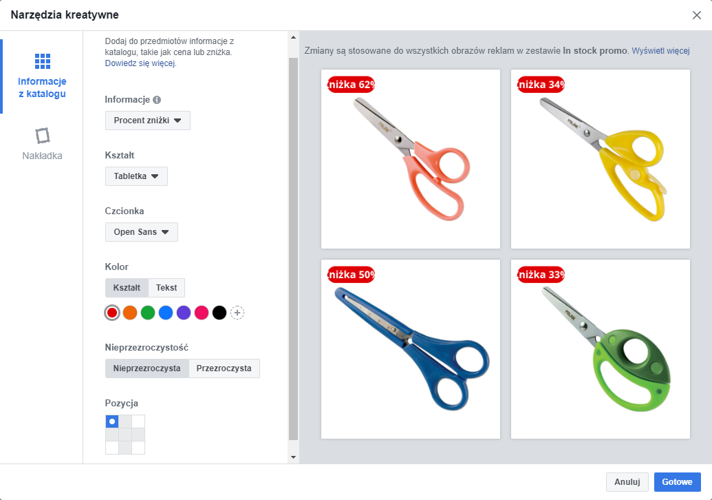 nakladki na reklamy dynamiczne facebook 5 1