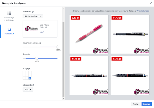 nakladki na reklamy dynamiczne facebook 7 1