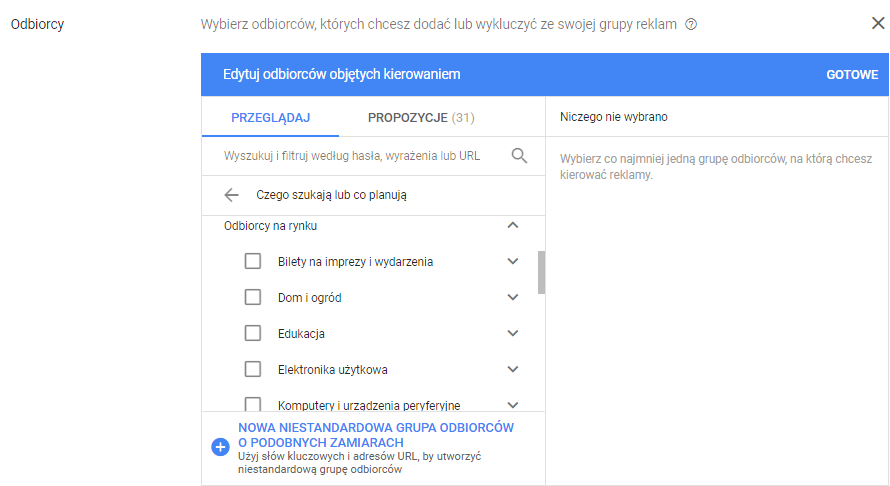 Kierowanie Odbiorcy na rynku GDN 1