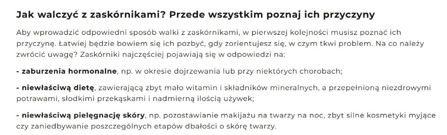 przyklad formatowania tekstu