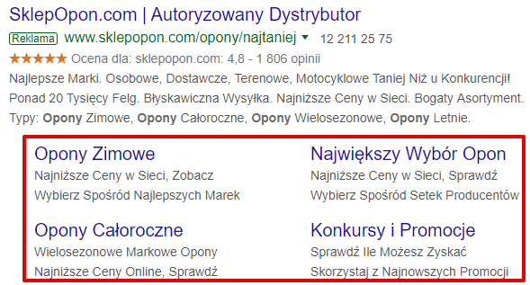 rozszerzenia reklam google ads