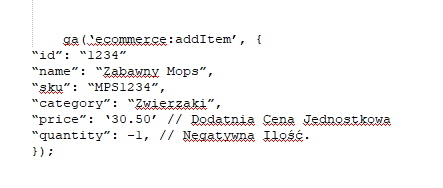 kod 6 Google Analytics