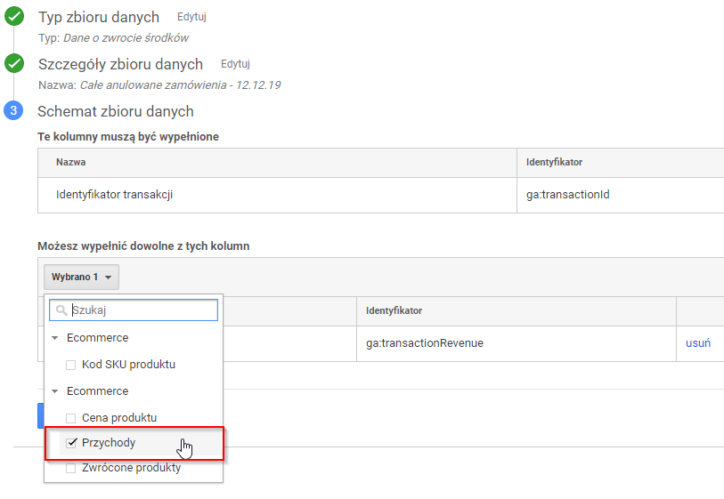 nadpisanie google analytics