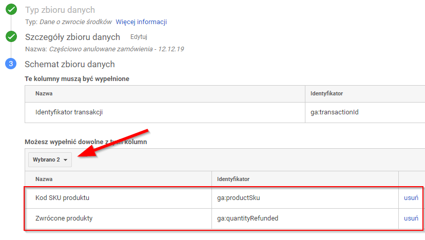 zwroty google analytics 1.6