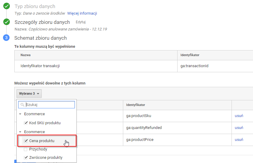 zwroty google analytics 101