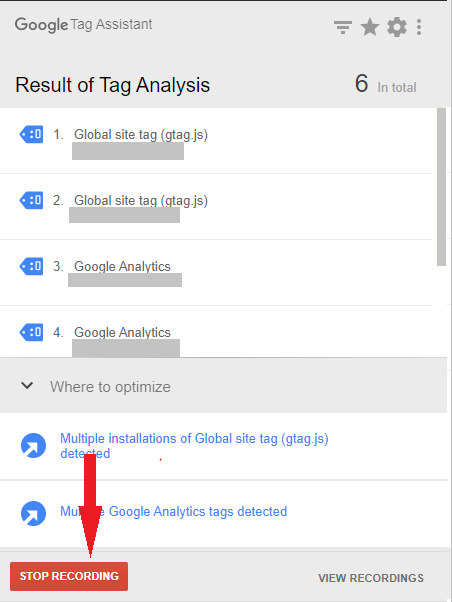 Nagrywanie w Google Tag Assistant