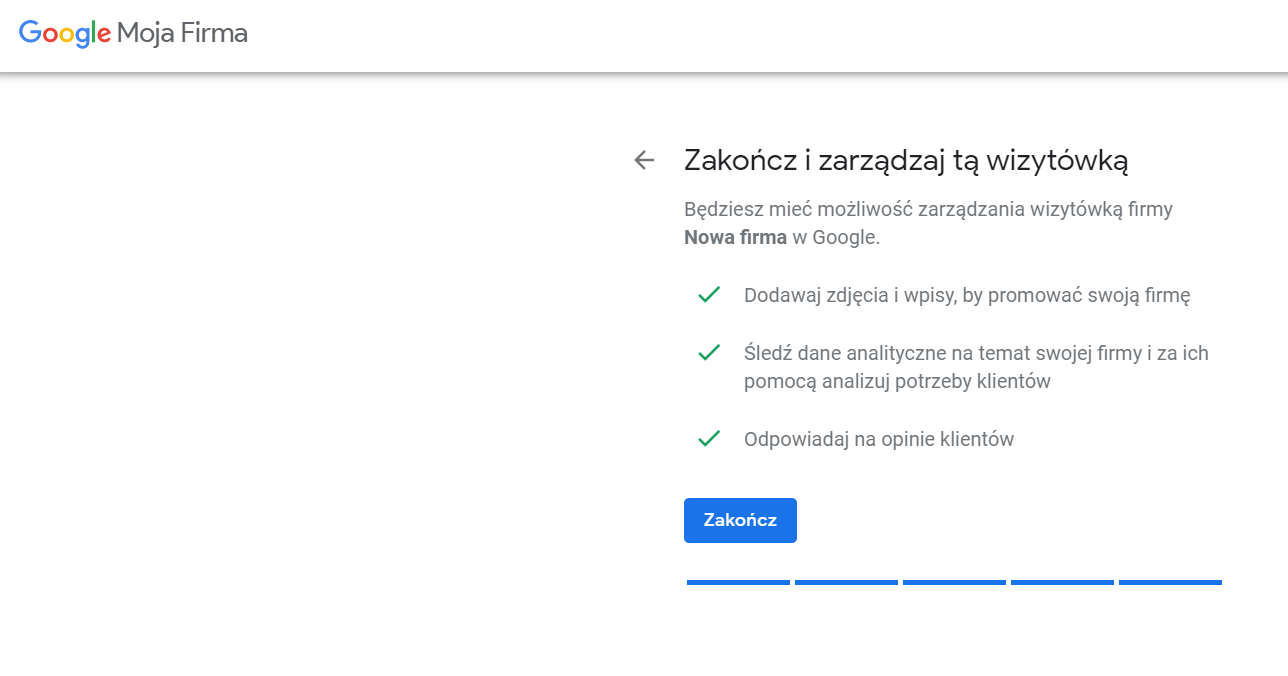 weryfikacja wizytówki