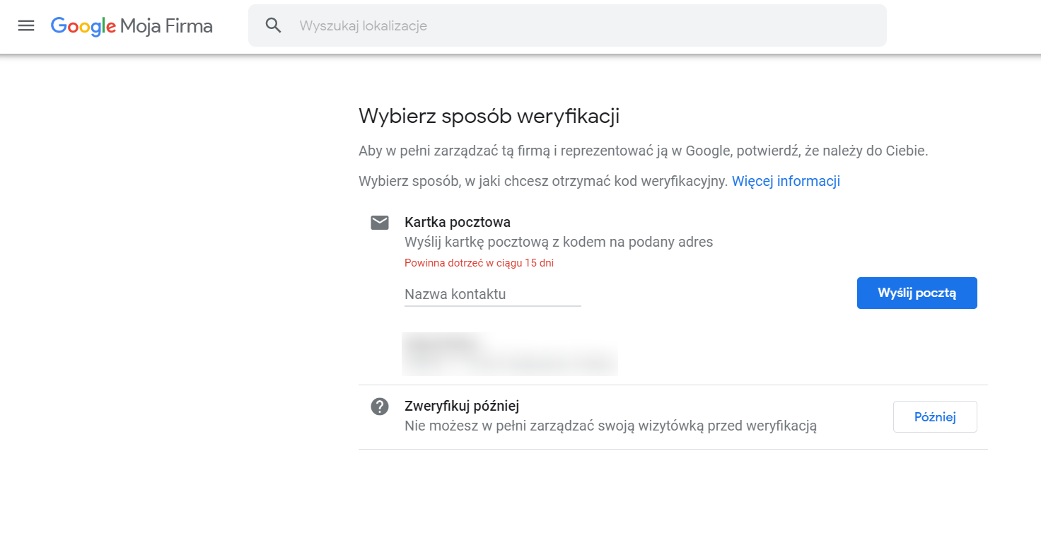 metody weryfikacji wizytówki