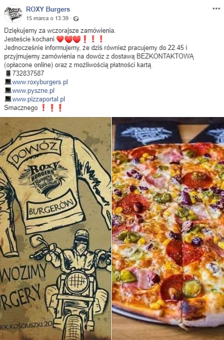 roxy burgers covid-19