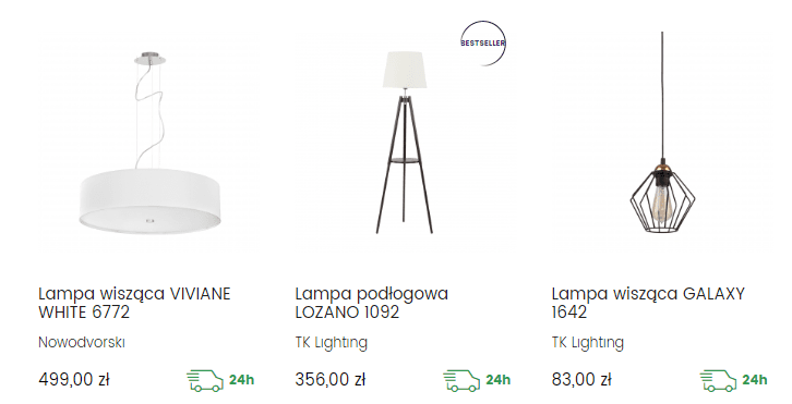 bestsellery w sklepie internetowym
