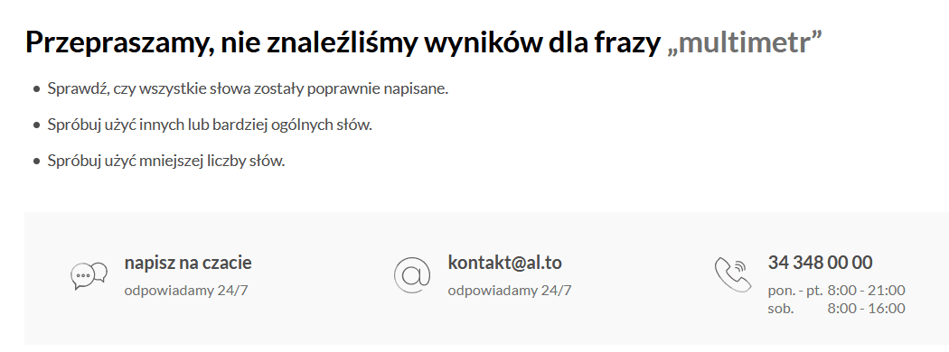 filtrowanie wyników
