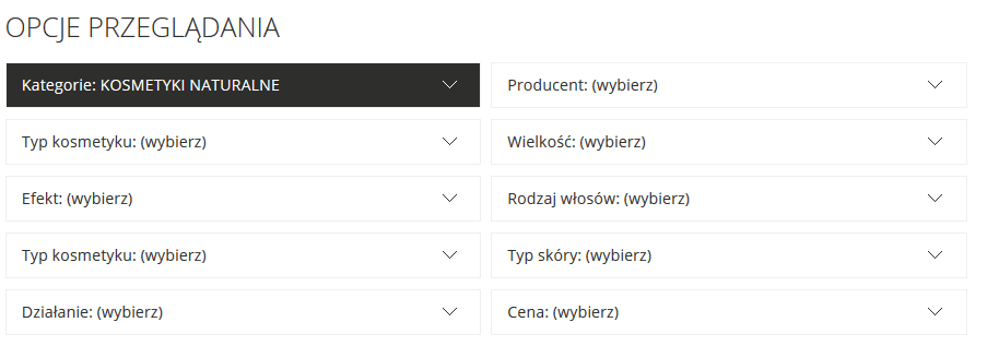 filtry produktowe