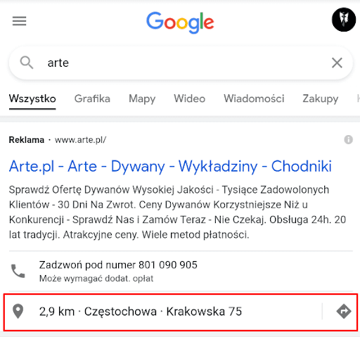 Reklama w Google Ads. Rozszerzenia lokalizacji