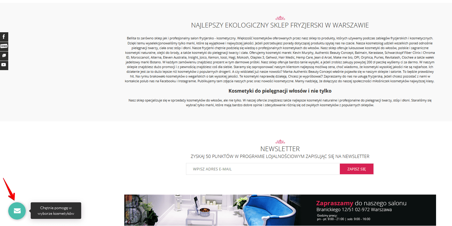 checklista CRO - livechat