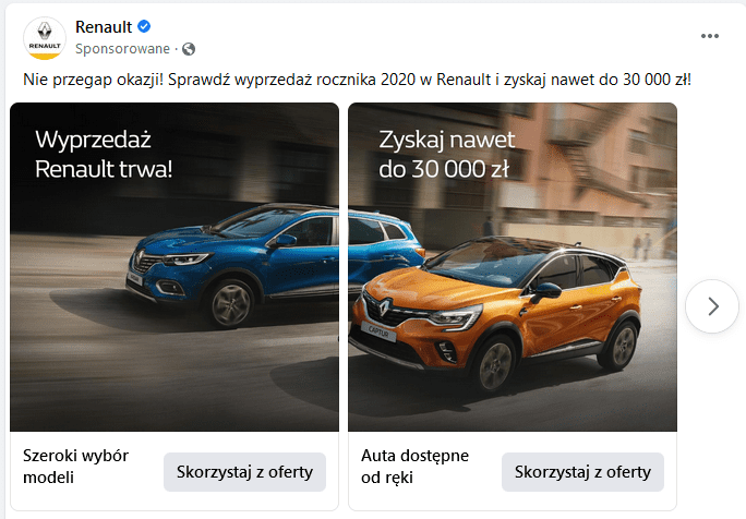 checklista cro - remarketing karuzela