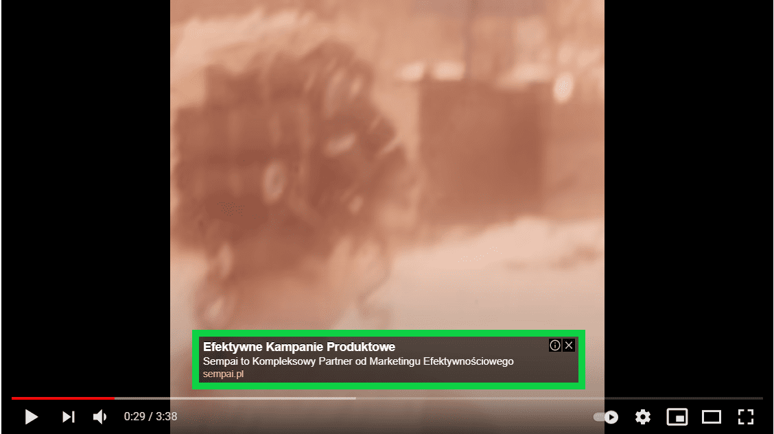 Kierowanie reklam na YouTube - nakładka