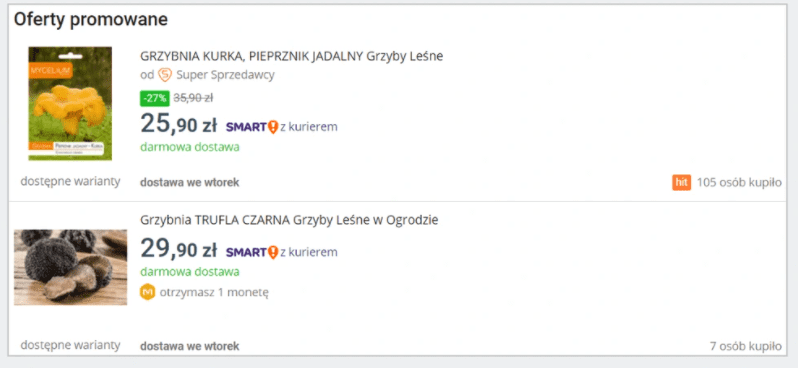 Allegro - oferty promowane