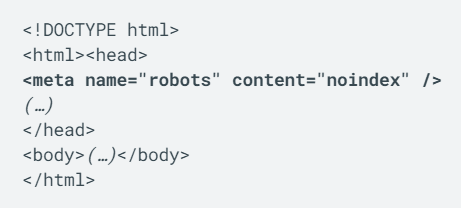 co to jest meta robots - przykład