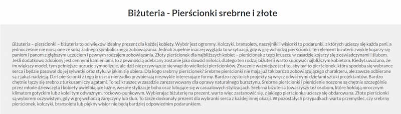biżuteria opis