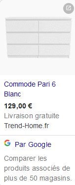 Wygląd reklamy PLA (livraison=dostawa)