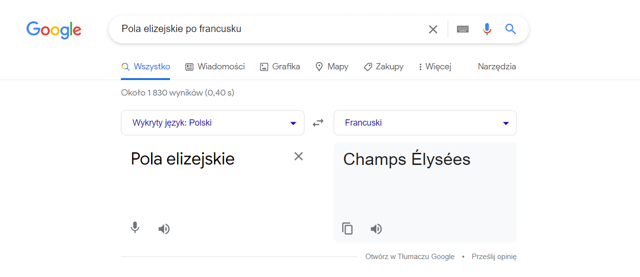 tłumacz google