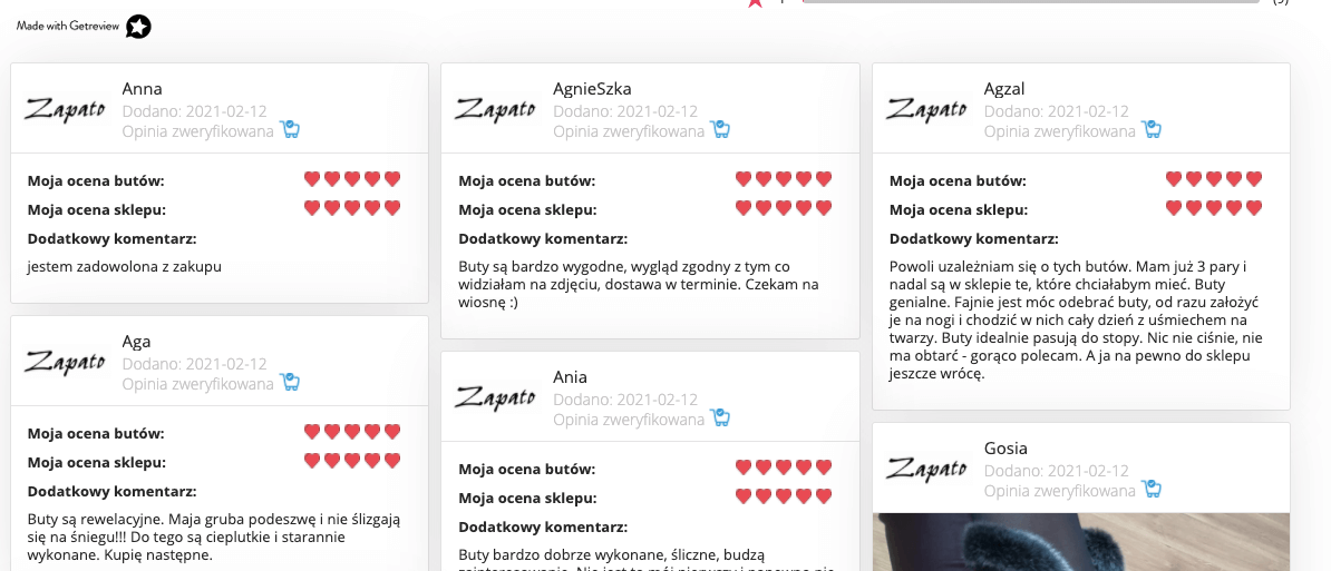 opinie klientów