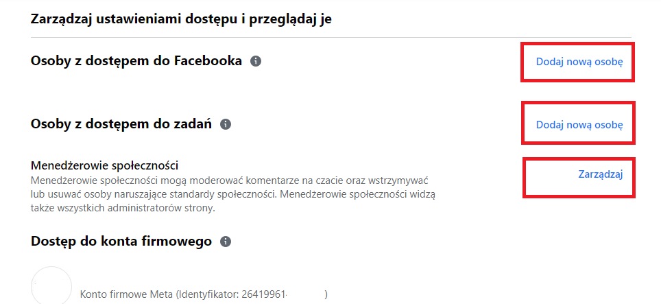 dodanie dostepu