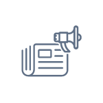 content marketing icon blue