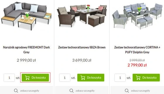 listing koszyk crm