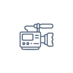 wideo marketing ecommerce icon blue