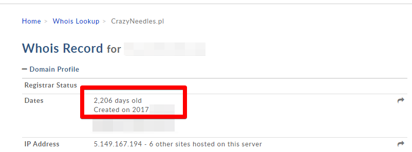 założenie witryny