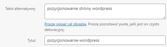 atrybuty zdjęć ALT i TITLE