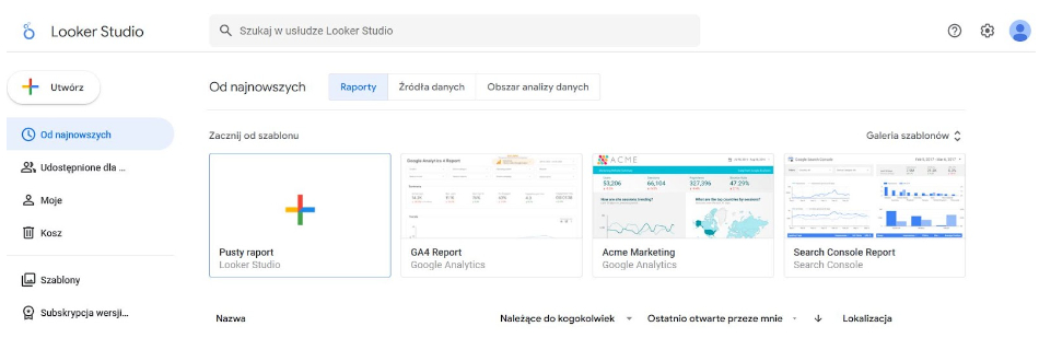 narzędzie looker studio
